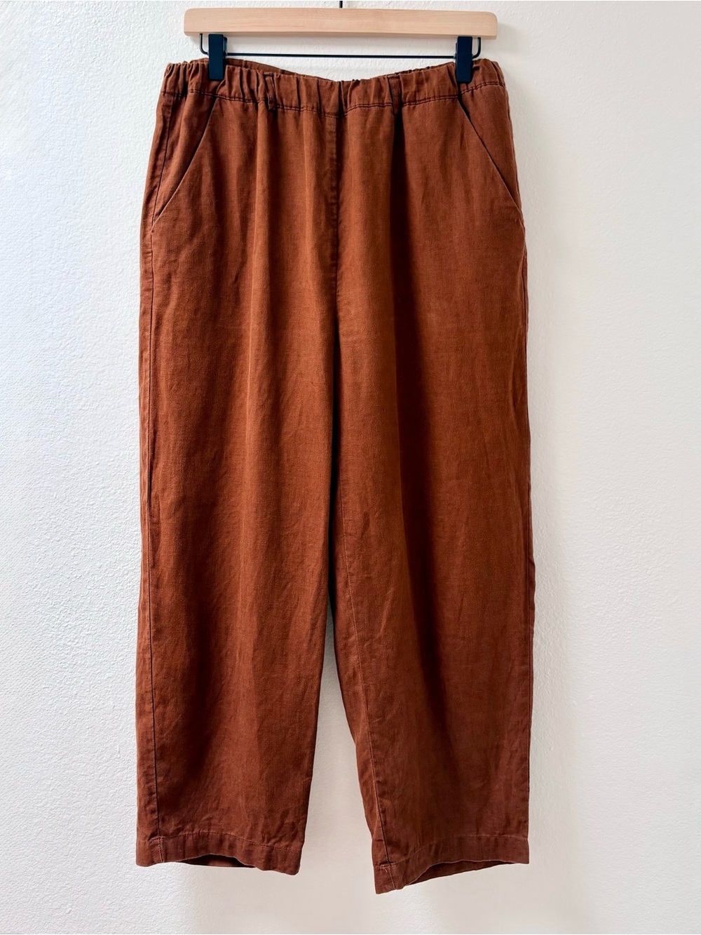 Quince Brown 100% European Linen Pants